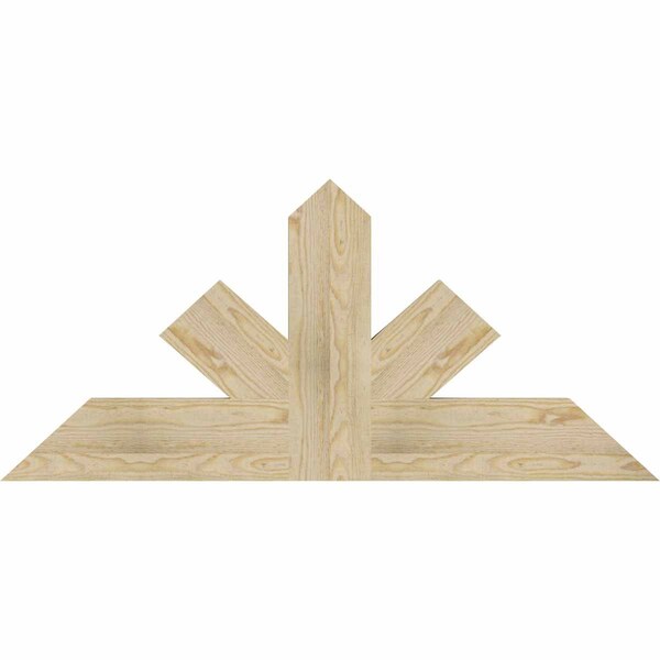 Ekena Millwork Saratoga Rough Sawn Timber Gable Bracket, Douglas Fir, 48"W x 22"H x 2"D x 6"F, 11/12 Pitch GBW048X22X0206SAR00RDF - main
